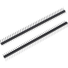 Right Angle Header Pin 40P 1 Row 2mm Pitch Silver Tone Pin for Prototyping 40pcs