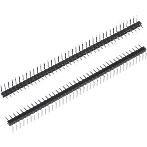 Right Angle Header Pin 40P 1 Row 2mm Pitch Silver Tone Pin for Prototyping 40pcs