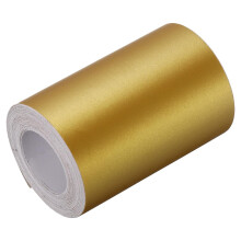 Waterproof Peel and Stick Decorative Tape Self Adhesive 3.15" W x 16.4'L PVC Removable Tape for Wall Edge Mat Gold Tone (Thickened Style)