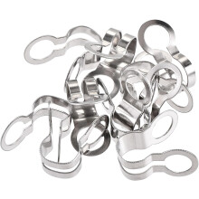Ball Chain Connector, 8mm Double Ring Style Link Stainless Steel Loop Connection, Pack of 10