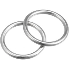 316 Stainless Steel Round Ring Welded O-Rings 30mm(1.18") ID 4mm Thick 2pcs