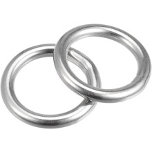 316 Stainless Steel Round Ring Welded O-Rings 40mm(1.57") ID 8mm Thick 2pcs