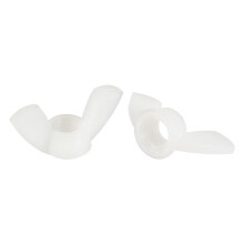 M10 Wing Nuts Nylon Butterfly Nut Hand Twist Tighten Fasteners White 8pcs