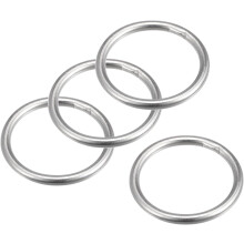 316 Stainless Steel Round Ring Welded O-Rings 25mm(0.98") ID 3mm Thick 4pcs