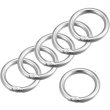 316 Stainless Steel Round Ring Welded O-Rings 15mm(0.59") ID 3mm Thick 6pcs