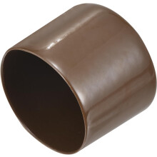 4pcs Rubber End Caps 47mm(1 7/8") ID Vinyl Round Tube Bolt Cap Cover Screw Thread Protectors Brown, 40mm Height