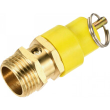 Air Compressor Pressure Valve Release 1/2PT Male Threaded 150 PSI Set Pressure Yellow Hat