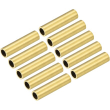 Brass Tube 7.5mm OD 1mm Wall Thickness 30mm Length Pipe Tubing for DIY 25 Pcs