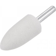 Conical Abrasive Mounted Stone Polishing Bits 1/4" Shank 0.79" Diameter White Corundum Grinding Wheel Rotary Tool for Deburring Buffing 5pcs
