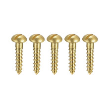 Wood Screws M2.5 x 12mm Slotted Round Head Brass Self-Tapping Screw 100 Pcs