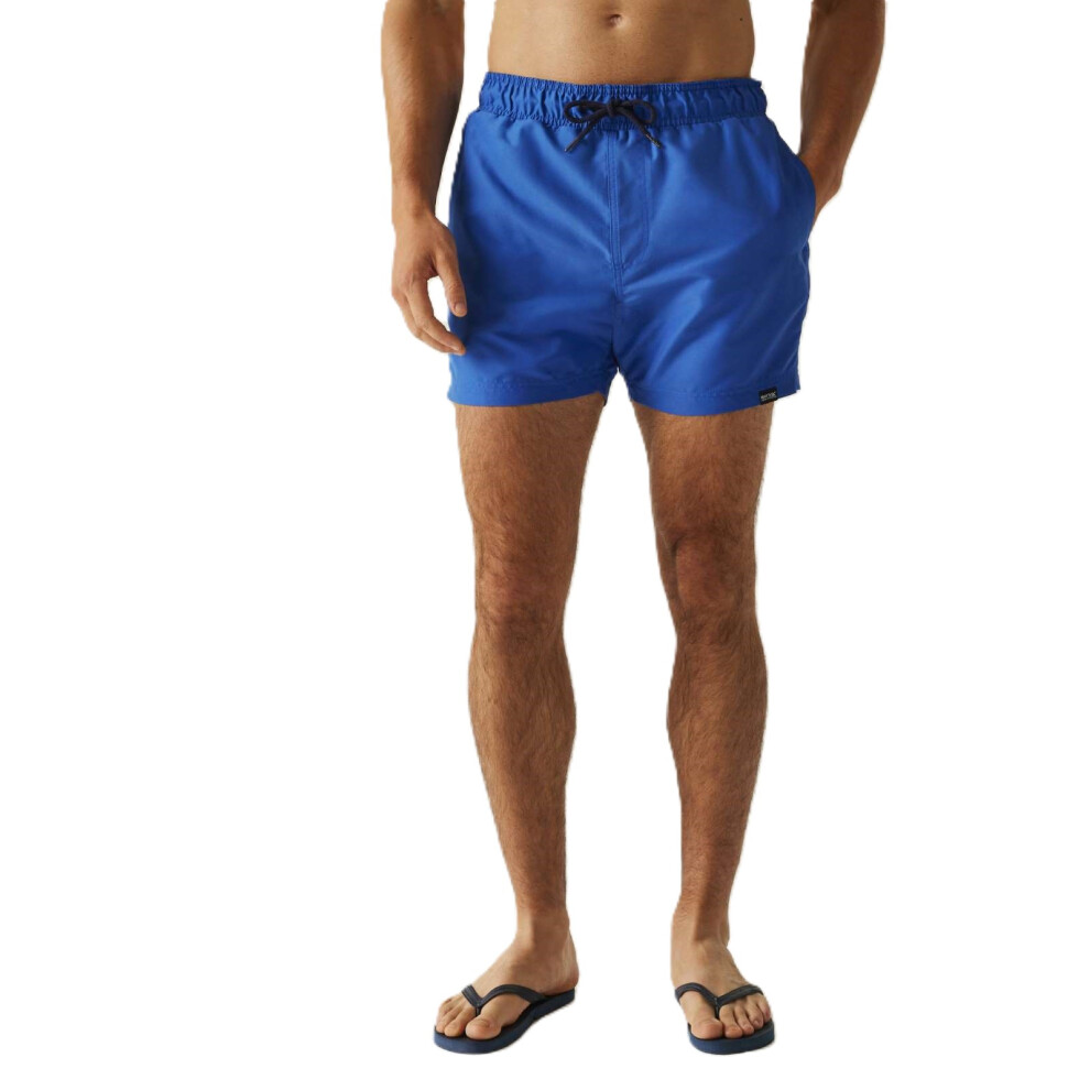 Regatta (Xl, Olympian Blue Navy) Mens Mawson Ii Elasticated Waist Swim Swimming Surf Trunks Shorts