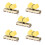 Fader Variable Resistors Mixer 35mm Straight Slide Potentiometer B50K Ohm Yellow Black Knobs 5pcs 1