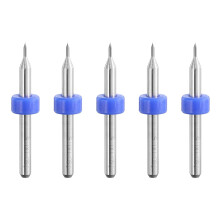 PCB Drill Bits 0.1mm Tungsten Carbide Rotary Tool Jewelry CNC Engraving Print Circuit Board Micro Drill Bits 1/8 Inch Shank 5 Pcs