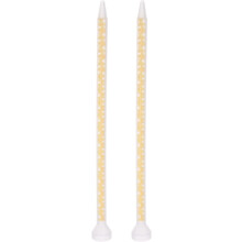 2 Pcs Epoxy Tubes Static Mixer, 9.45-inch Plastic Resin Mixing Nozzle Round Connector for AB Glue Adhesive Gun Applicator 400ml Cartridges, Yellow