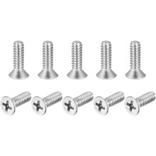 10#-24x5/8" Flat Head Machine Screws Phillips 304 Stainless Steel Bolts 100pcs