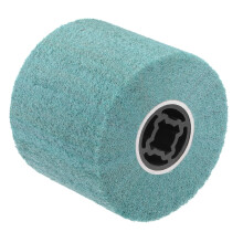 120mmx100mm Non-Woven Polishing Burnishing Wheel Nylon Wire Drawing Abrasive Flap Wheel 320 Grit for Stainless Steel Copper Metal
