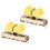 Fader Variable Resistors Mixer 35mm Straight Slide Potentiometer B50K Ohm Yellow Black Knobs 2pcs 1