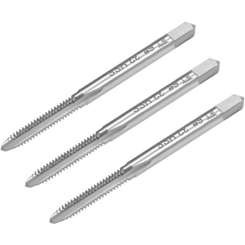 Machine Tap #6-32 UNC Thread 2B Class 3 Flutes High Speed Steel Screw Threading Tap Tapping Tool 3pcs