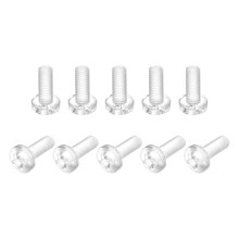M6x16mm Plastic Phillips Bolts 20pcs PC Pan Head Machine Screws Transparent