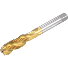Spiral Flute Threading Tap M12 x 1.5, Metric HSS (High Speed Steel) Titanium Plated Machine Thread Screw Tap 3 Flutes Tapping Tool H2 Tolerance