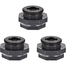 PVC Bulkhead Tank Adapter with Plug Fitting G1 Thread for Rain Buckets Water Tanks Ponds 3 Set