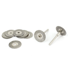 10 Pcs 20mm Diamond Coated Cut Off Grinding Wheel Discs W 2pcs 1/8" Mandrel