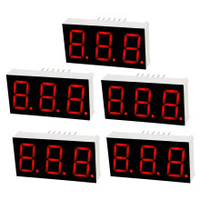 Common Cathode 12 Pin 3 Bit 7 Segment Display 1.48 x 0.75 x 0.31 Inch 0.55" Red LED Display Digital Tube 5pcs