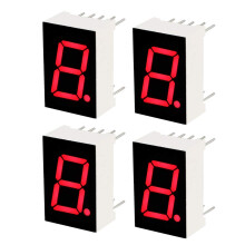 Common Cathode 10 Pin 1 Bit 7 Segment Display 0.75 x 0.5 x 0.31 Inch 0.5" Red LED Display Digital Tube 4pcs