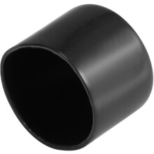 4pcs Rubber End Caps 60mm ID Vinyl Round End Cap Cover Screw Thread Protectors Black, 40mm Height