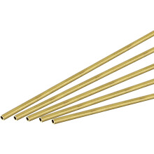 Brass Round Tube 1.5mm OD 0.2mm Wall Thickness 300mm Length Pipe Tubing 5 Pcs