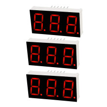 Common Cathode 12 Pin 3 Bit 7 Segment Display 1.48 x 0.75 x 0.31 Inch 0.55" Red LED Display Digital Tube 3pcs
