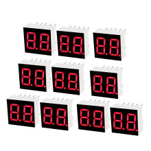Common Anode 10 Pin 2 Bit 7 Segment Display 0.59 x 0.55 x 0.28 Inch 0.35" Red LED Display Digital Tube 10pcs
