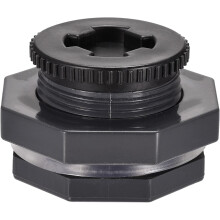 PVC Bulkhead Tank Adapter with Plug Fitting G1 Thread for Rain Buckets Water Tanks Ponds 1 Set
