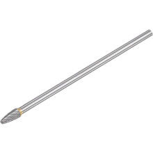 Carbide Burrs Rotary Files, Single Cut Tree with Ball Nose Tungsten Carbide Tip 8mm Cutting Head 6mm Shank 150mm (6-Inch) Length for Wood Metal Stone