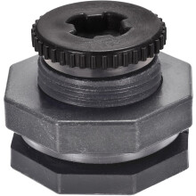PVC Bulkhead Tank Adapter with Plug Fitting G1/2 Thread for Rain Buckets Water Tanks Ponds 1 Set