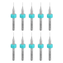 PCB Drill Bits 0.35mm Tungsten Carbide Rotary Tool Jewelry CNC Engraving Print Circuit Board Micro Drill Bits 1/8 Inch Shank 10 Pcs