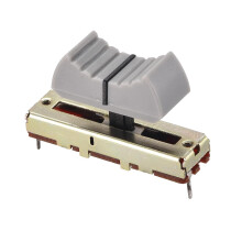Fader Variable Resistors Mixer 35mm Straight Slide Potentiometer B50K Ohm Grey Black Knobs