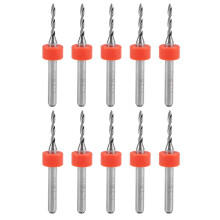 PCB Drill Bits 1.6mm Tungsten Carbide Rotary Tool Jewelry CNC Engraving Print Circuit Board Micro Drill Bits 1/8 Inch Shank 10 Pcs