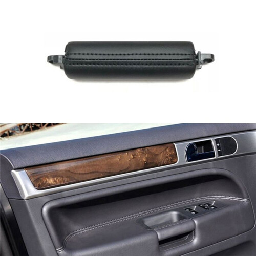 Car Interior Door Pull Handle Trim 7L6867161 for   2003-2010 Side Door Handle Inner PU Leather LHD RHD Black 1