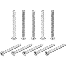 10#-24x1-7/8" Flat Head Machine Screws Phillips 304 Stainless Steel Bolts 25pcs