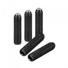 Ball Point Set Screws, 5pcs M5 x 20mm High Carbon Steel Metric Spring Hex Socket Grub Screw