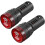 2Pcs Red Indicator Light with Buzzer AC/DC 110V, 22mm Panel Mount Flashing Alarm, for Electrical Control Panel, HVAC, DIY Projects 1