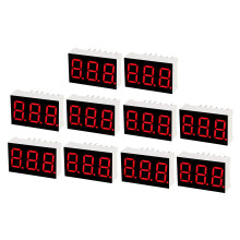 Common Anode 11 Pin 3 Bit 7 Segment Display 0.89 x 0.55 x 0.28 Inch 0.35" Red LED Display Digital Tube 10pcs