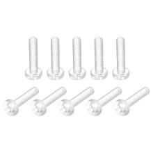 M2x12mm Plastic Phillips Bolts 50pcs PC Pan Head Machine Screws Transparent