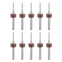 PCB Drill Bits 1.35mm Tungsten Carbide Rotary Tool Jewelry CNC Engraving Print Circuit Board Micro Drill Bits 1/8 Inch Shank 10 Pcs