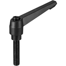 M12 x 50mm Handle Adjustable Clamping Lever Thread Push Button Ratchet Male Threaded Stud Knobs Quick Release Screw Handles Bolts with Locking Lever B