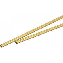 Brass Round Tube 1.8mm OD 0.2mm Wall Thickness 300mm Length Pipe Tubing 2 Pcs