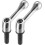M12 x 40mm Handle Adjustable Clamping Lever Thread Push Button Ratchet Male Threaded Stud Knobs Locking Rotating Screw Handles Quick Release Bolt Silv 1