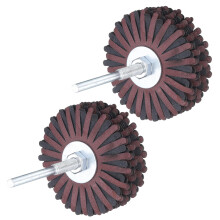 2pcs Abrasive Cloth Flap Wheel Sanding Star 1/4-Inch Shank for Woodworking Root Carving Furniture Polishing 240 Grit
