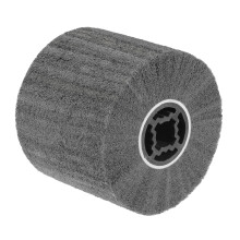 120mmx100mm Non-Woven Polishing Burnishing Wheel Nylon Wire Drawing Abrasive Flap Wheel 400 Grit for Stainless Steel Copper Metal